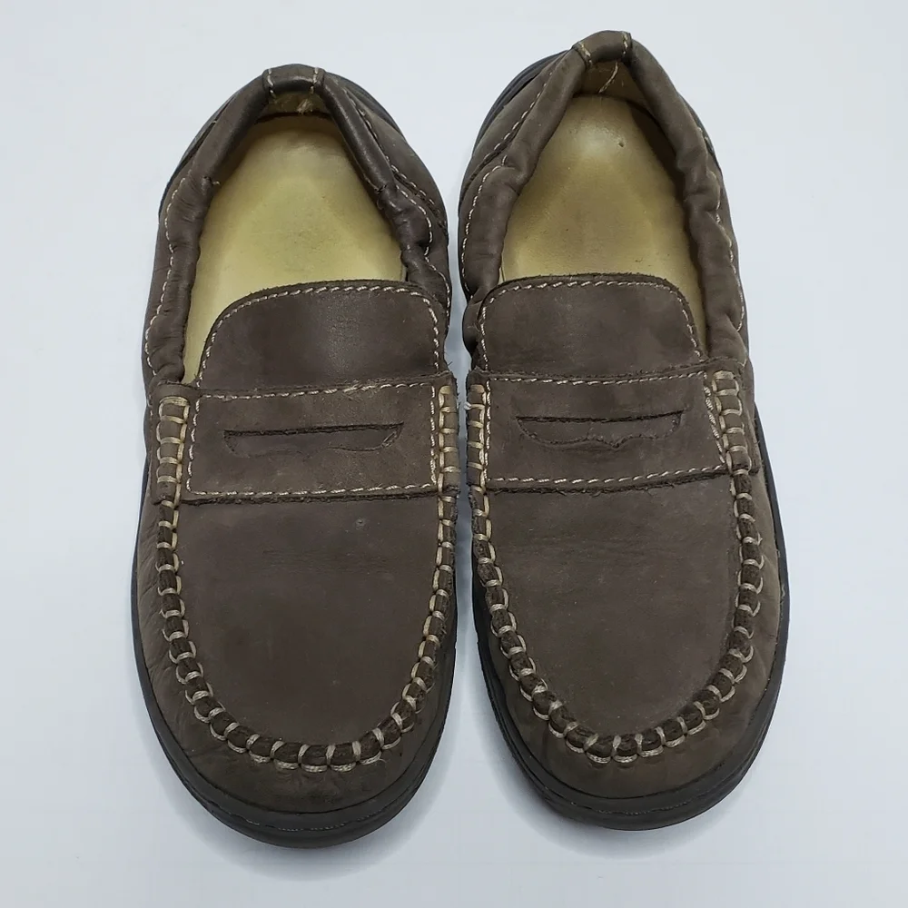 Primigi Brown Leather Penny Loafer Driving Moccasin Casual Dress Shoe 2.5